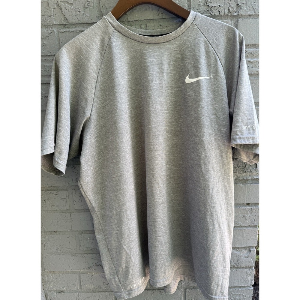 Nike Dri-Fit Grey Swim Shirt with UPF 40+  Mens Large